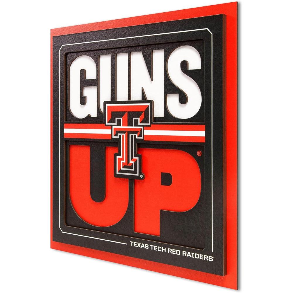imageYouTheFan NCAA Arizona State Sun Devils Slogan Series 3D Wall ArtTexas Tech Red Raiders
