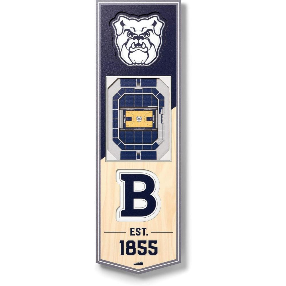 imageYouTheFan NCAA Arkansas Razorbacks 3D Stadium 6x19 Banner  Donald W Reynolds Razorback StadiumButler Bulldogs