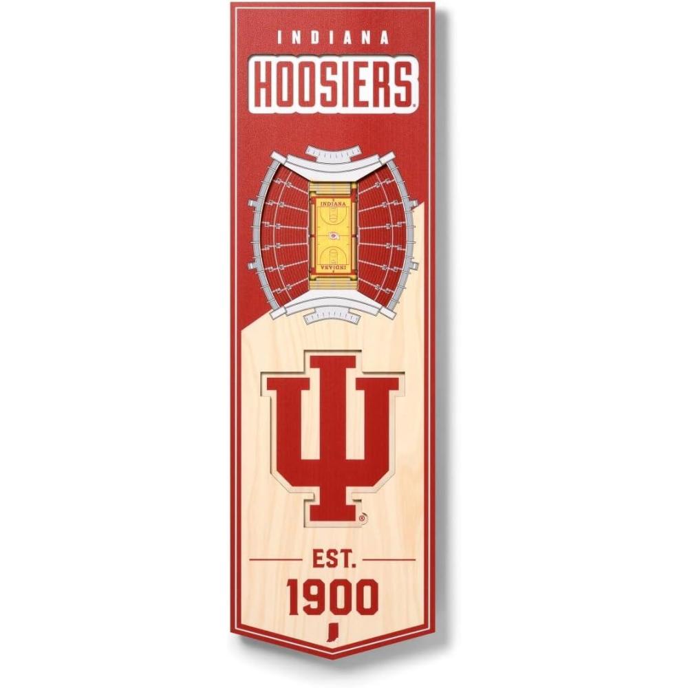 imageYouTheFan NCAA Arkansas Razorbacks 3D Stadium 6x19 Banner  Donald W Reynolds Razorback StadiumIndiana Hoosiers