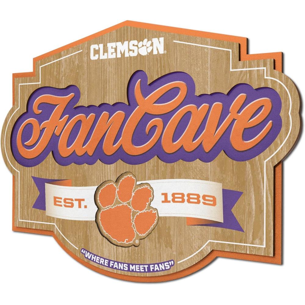 imageYouTheFan NCAA Fan Cave SignClemson Tigers
