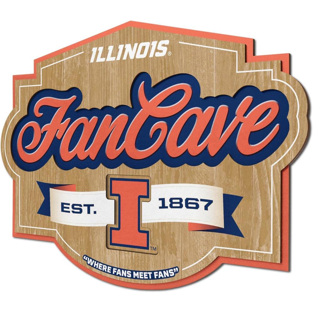imageYouTheFan NCAA Fan Cave SignIllinois Fighting Illini