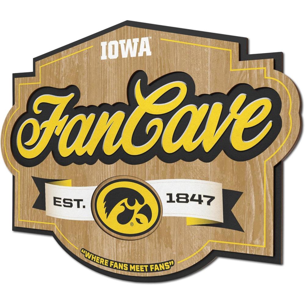 imageYouTheFan NCAA Fan Cave SignIowa Hawkeyes