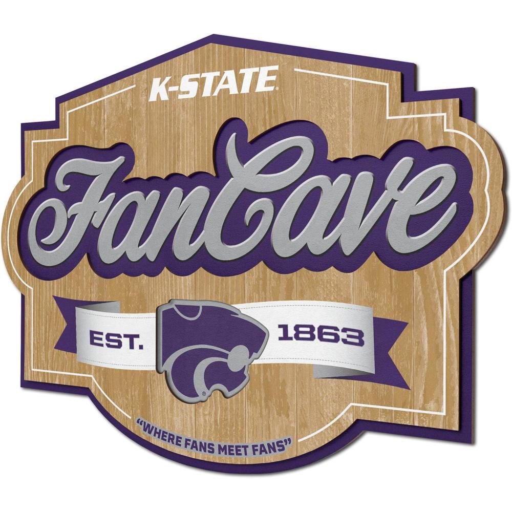 imageYouTheFan NCAA Fan Cave SignKansas State Wildcats