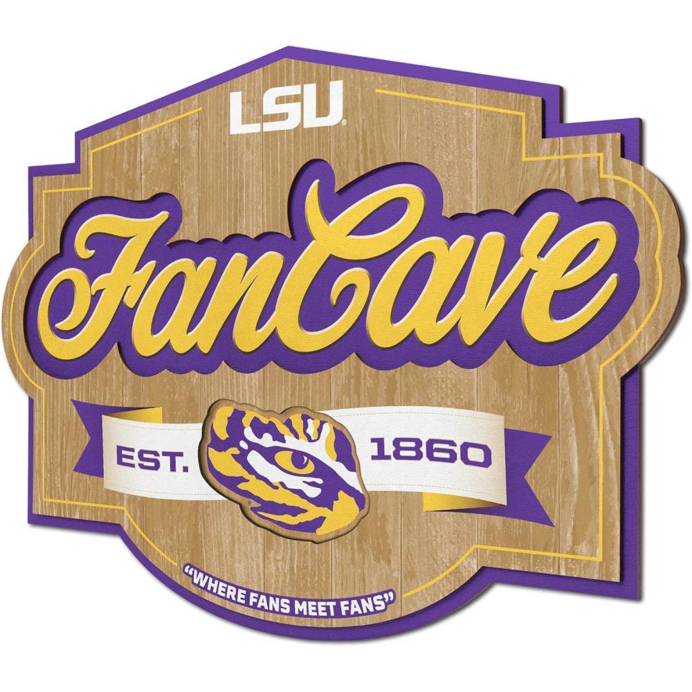 imageYouTheFan NCAA Fan Cave SignLSU Tigers