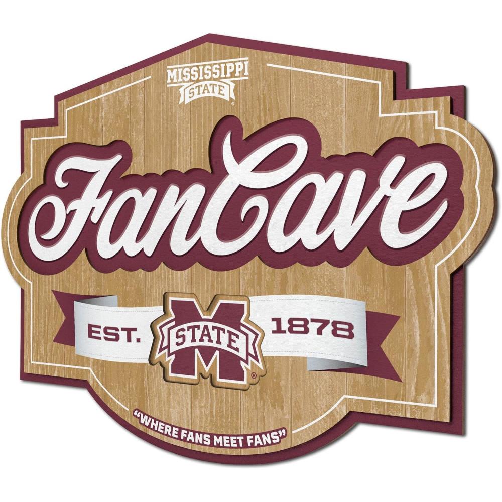 imageYouTheFan NCAA Fan Cave SignMississippi State Bulldogs