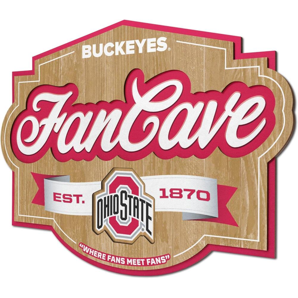 imageYouTheFan NCAA Fan Cave SignOhio State Buckeyes