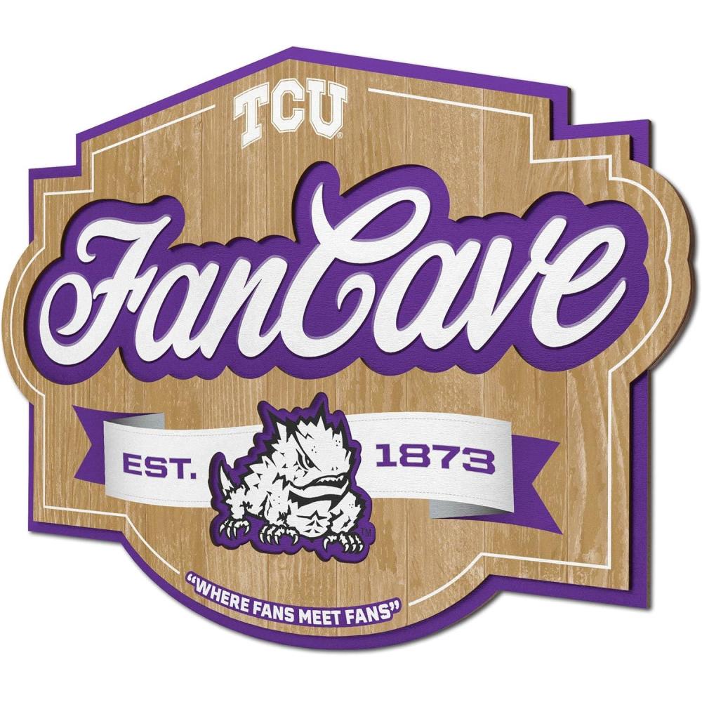 imageYouTheFan NCAA Fan Cave SignTCU Horned Frogs