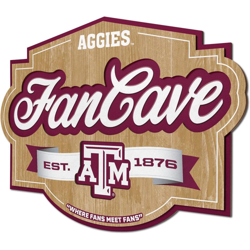 imageYouTheFan NCAA Fan Cave SignTexas AM Aggies