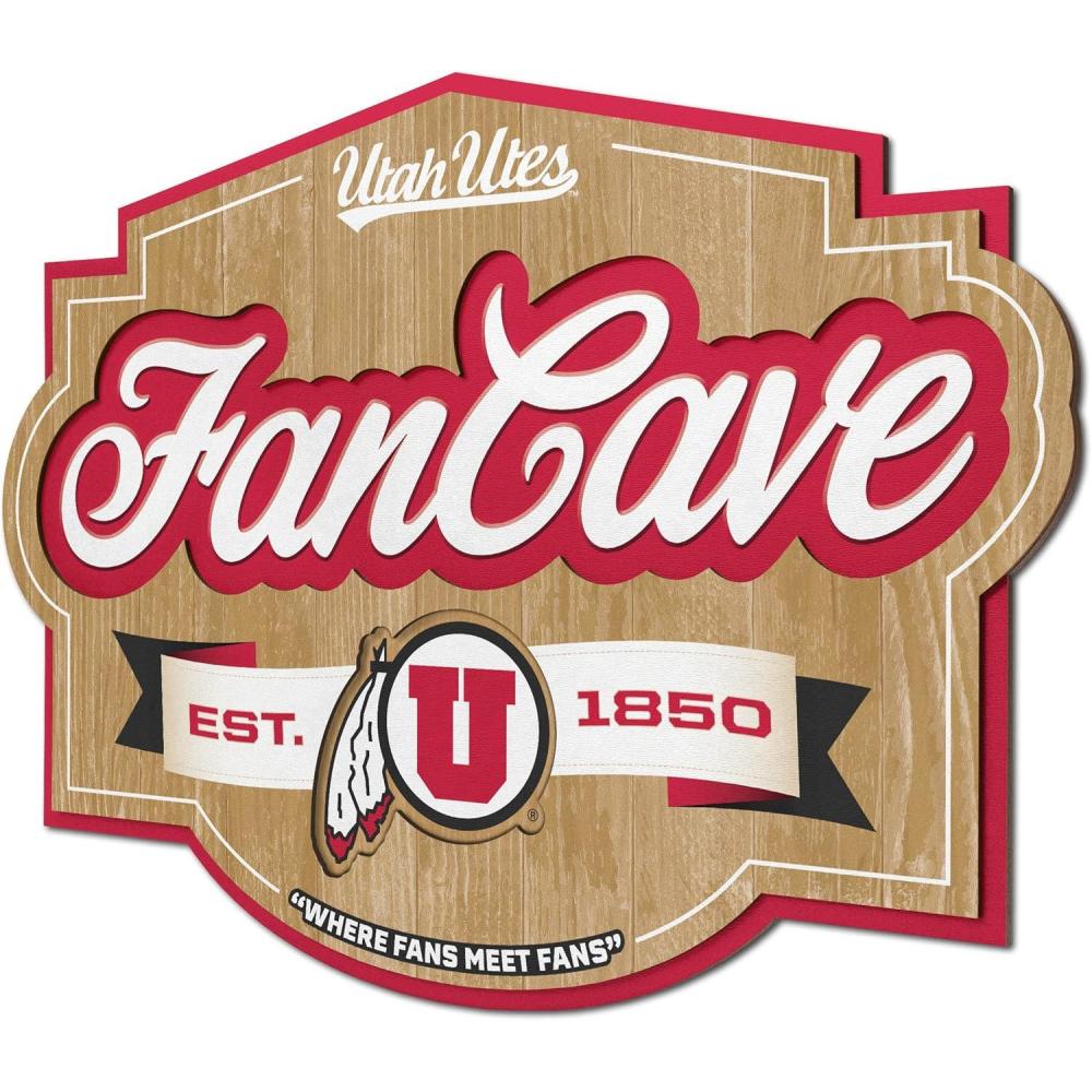 imageYouTheFan NCAA Fan Cave SignUtah Utes