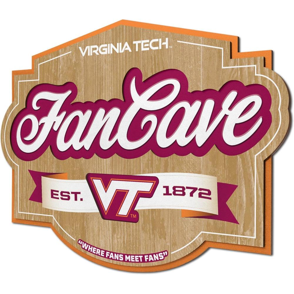 imageYouTheFan NCAA Fan Cave SignVirginia Tech Hokies