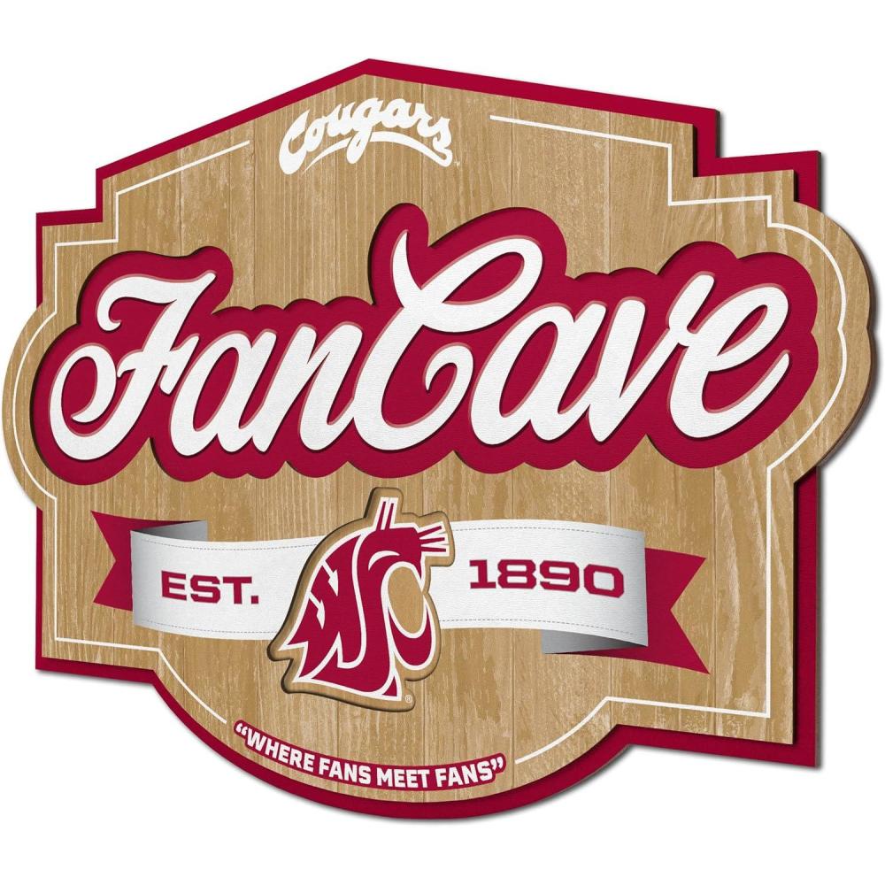 imageYouTheFan NCAA Fan Cave SignWashington State Cougars