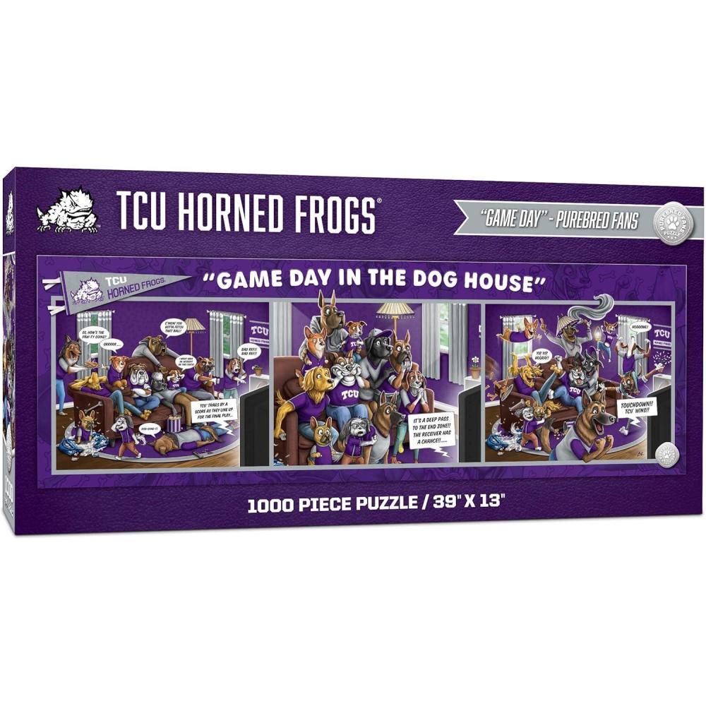 imageYouTheFan NCAA Game Day in The Dog House  1000pc PuzzleTCU Horned Frogs