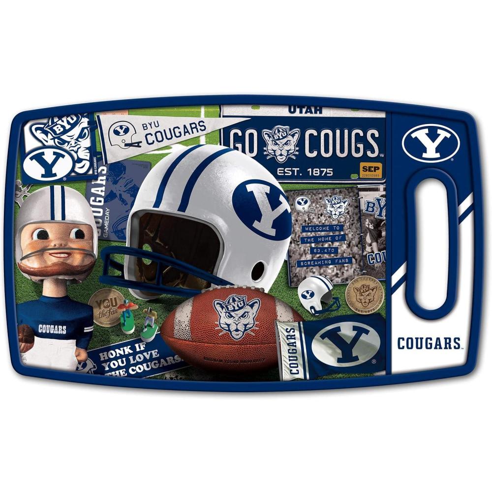 imageYouTheFan NCAA Retro Series Cutting BoardBYU Cougars