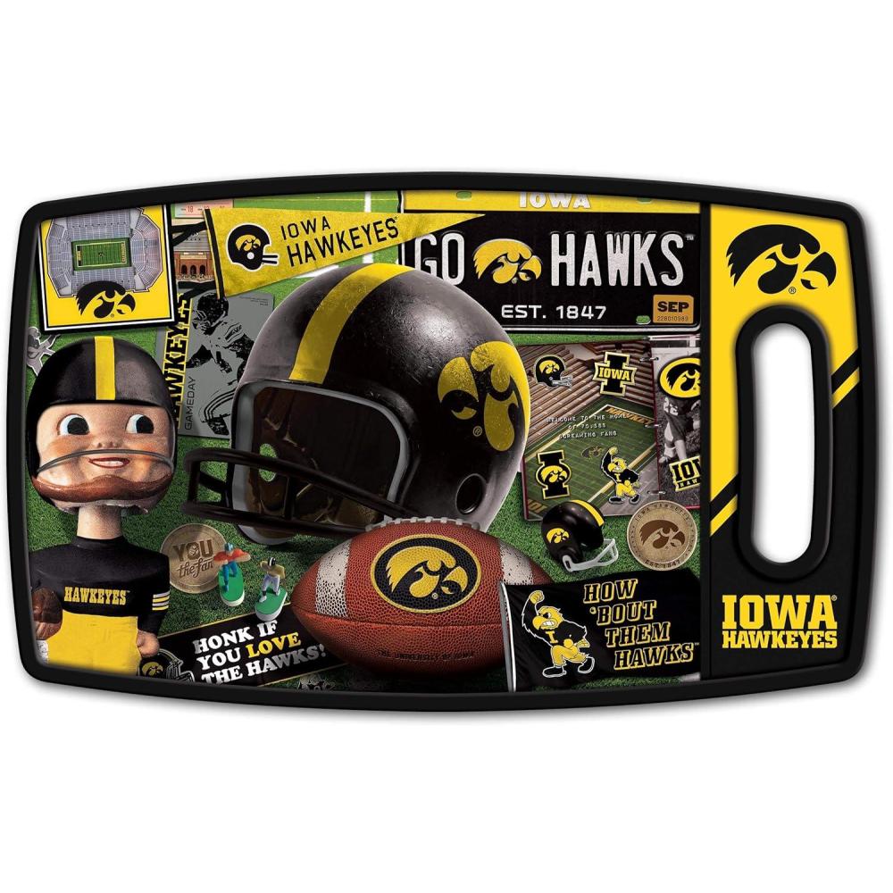 imageYouTheFan NCAA Retro Series Cutting BoardIowa Hawkeyes
