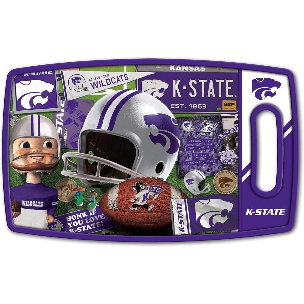 imageYouTheFan NCAA Retro Series Cutting BoardKansas State Wildcats