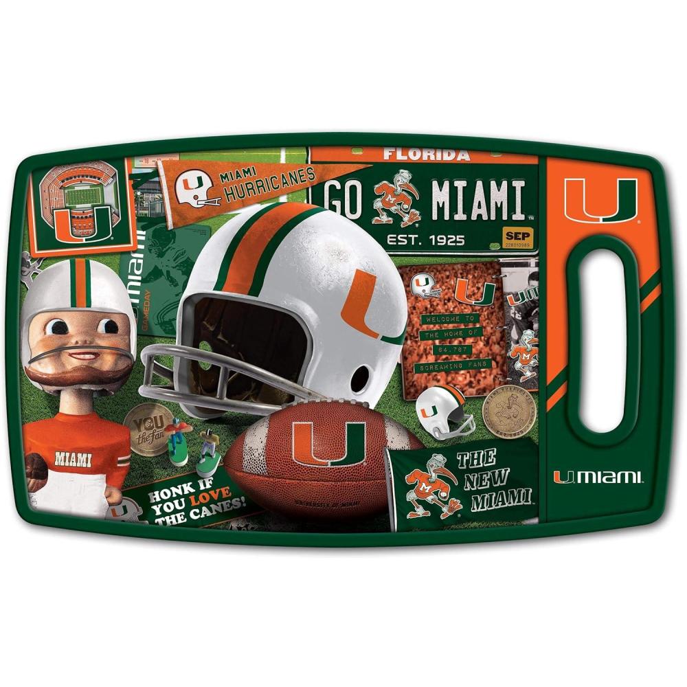 imageYouTheFan NCAA Retro Series Cutting BoardMiami Hurricanes