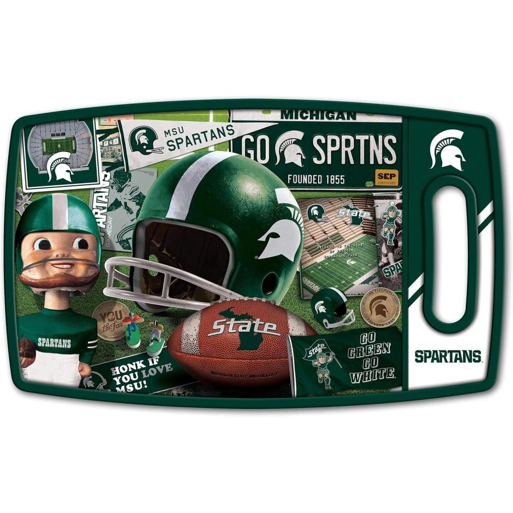 imageYouTheFan NCAA Retro Series Cutting BoardMichigan State Spartans