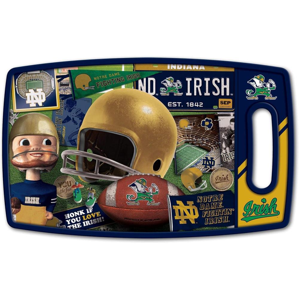 imageYouTheFan NCAA Retro Series Cutting BoardNotre Dame Fighting Irish