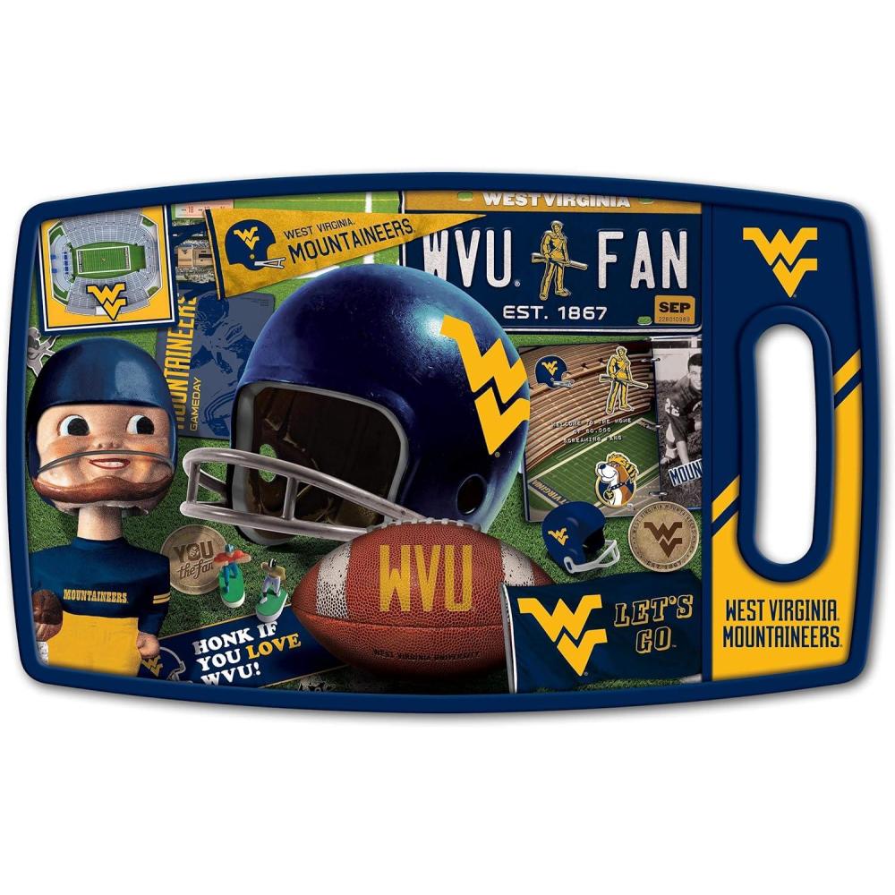 imageYouTheFan NCAA Retro Series Cutting BoardWest Virginia Mountaineers