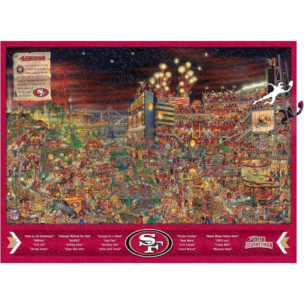 imageYouTheFan NFL Wooden Joe Journeyman Puzzle 1775 x 1325 Inches 333 PiecesSan Francisco 49ers