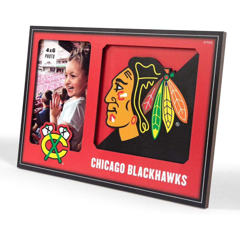 imageYouTheFan NHL 3D Logo Picture FrameChicago Blackhawks