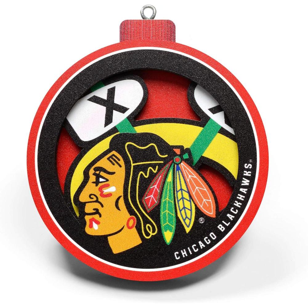 imageYouTheFan NHL 3D Logo Series OrnamentChicago Blackhawks