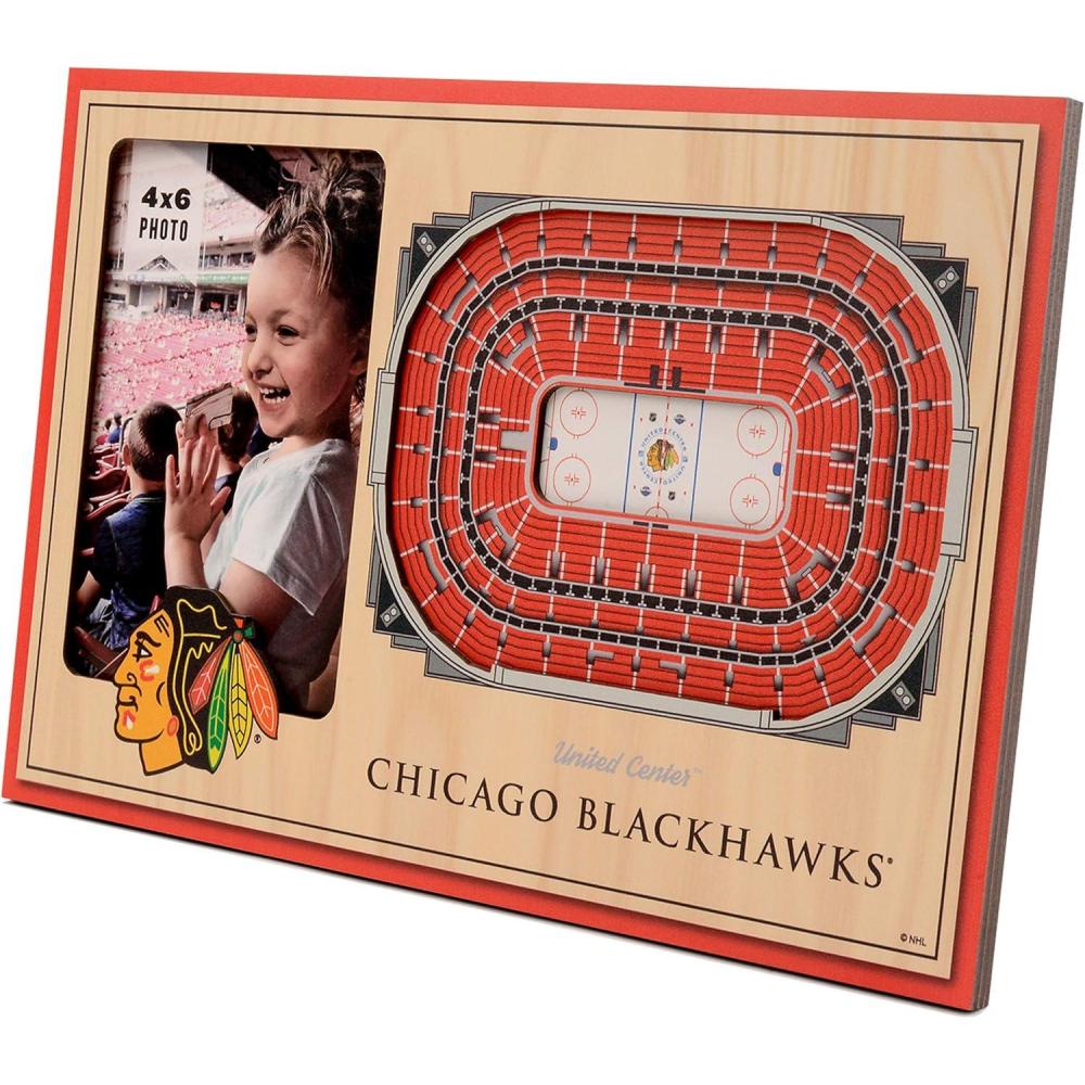 imageYouTheFan NHL 3D StadiumView Picture FrameChicago Blackhawks