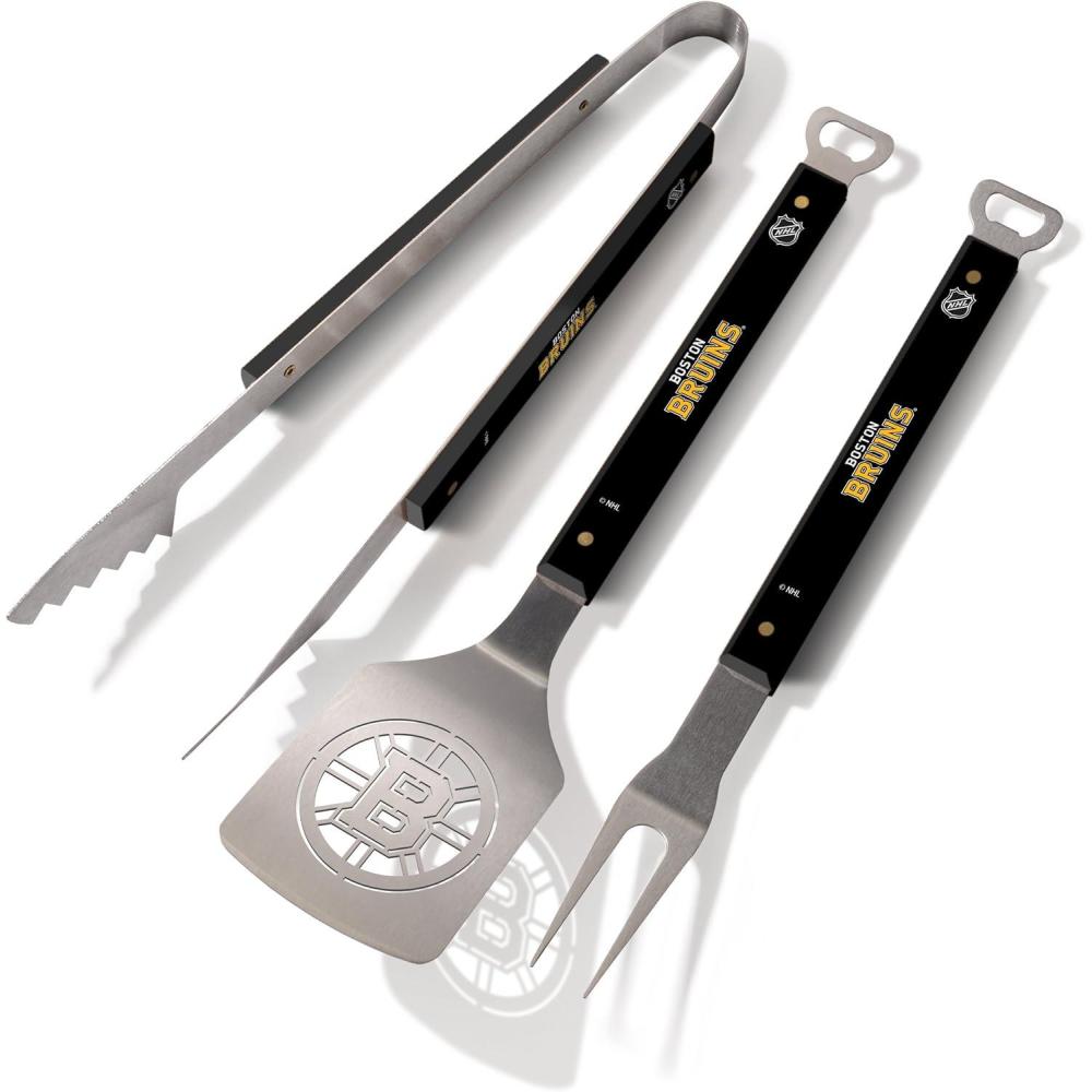 imageYouTheFan NHL 3PC Spirit Series BBQ Grill SetBoston Bruins