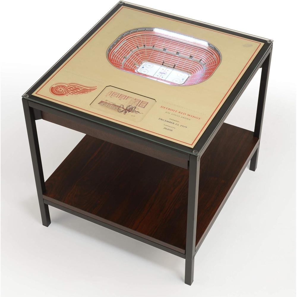 imageYouTheFan NHL Chicago Blackhawks 25Layer StadiumViews Lighted End Table  United CenterDetroit Red Wings