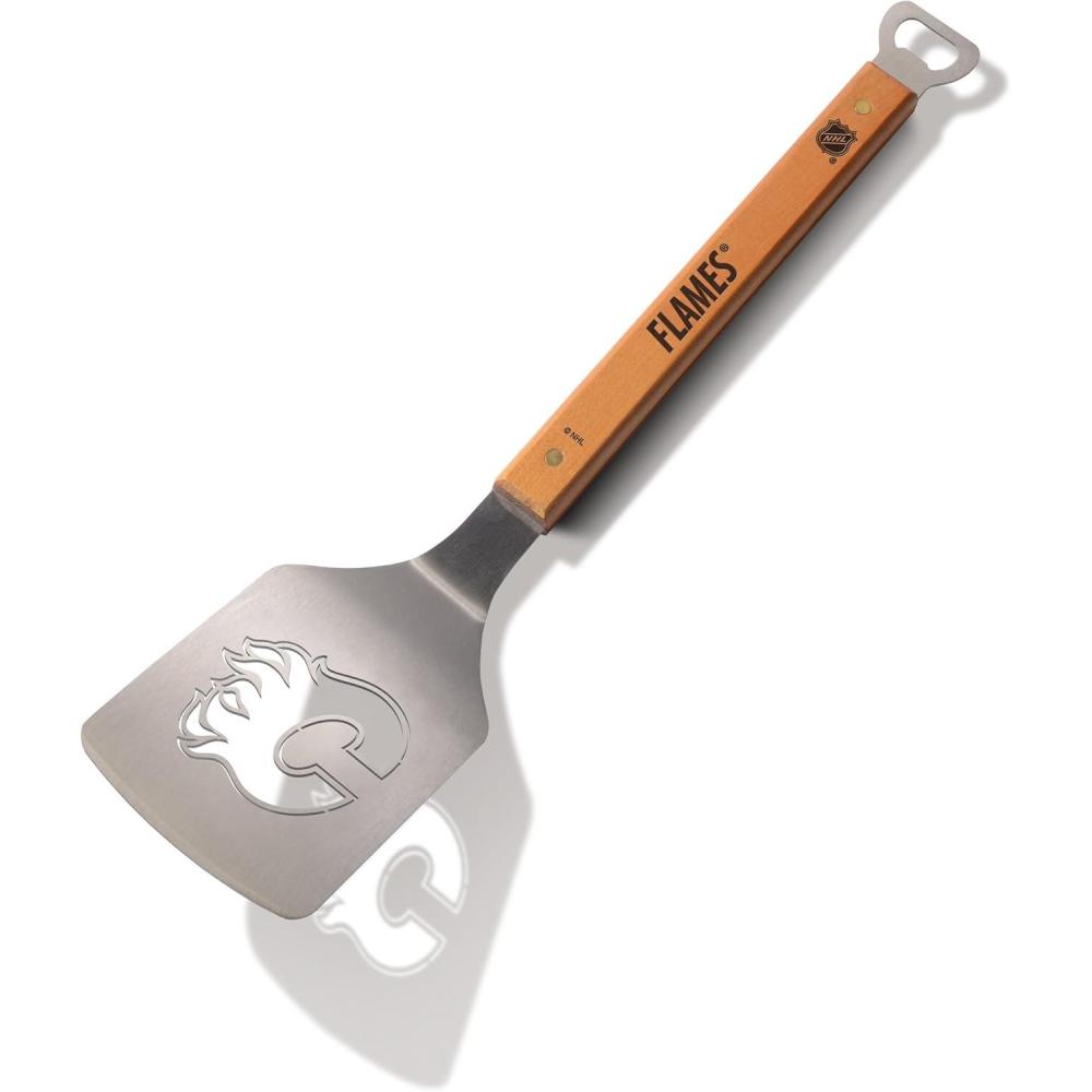 imageYouTheFan NHL Classic Series Sportula 18 Stainless Steel LaserCut Logo SpatulaCalgary Flames