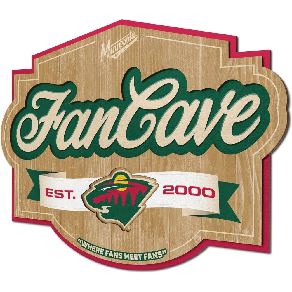 imageYouTheFan NHL Detroit Red Wings Fan Cave SignMinnesota Wild