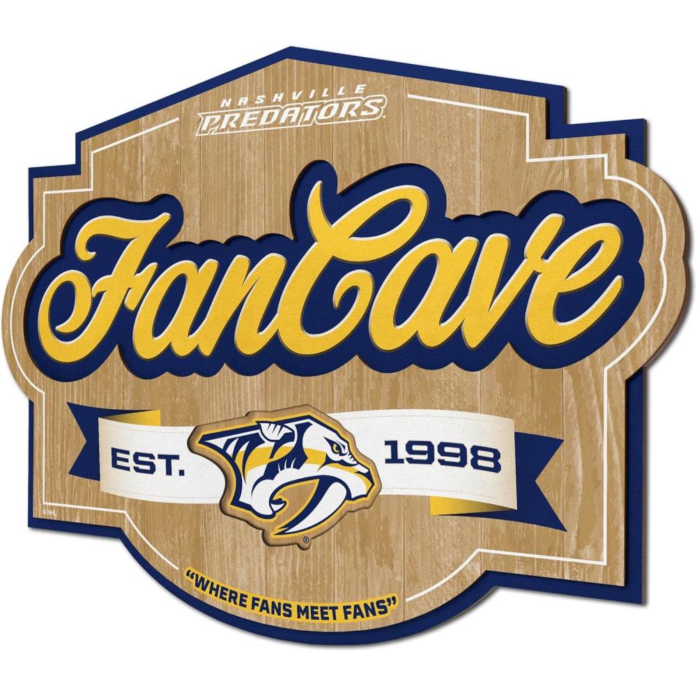 imageYouTheFan NHL Detroit Red Wings Fan Cave SignNashville Predators