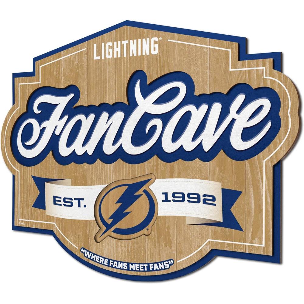 imageYouTheFan NHL Detroit Red Wings Fan Cave SignTampa Bay Lightning