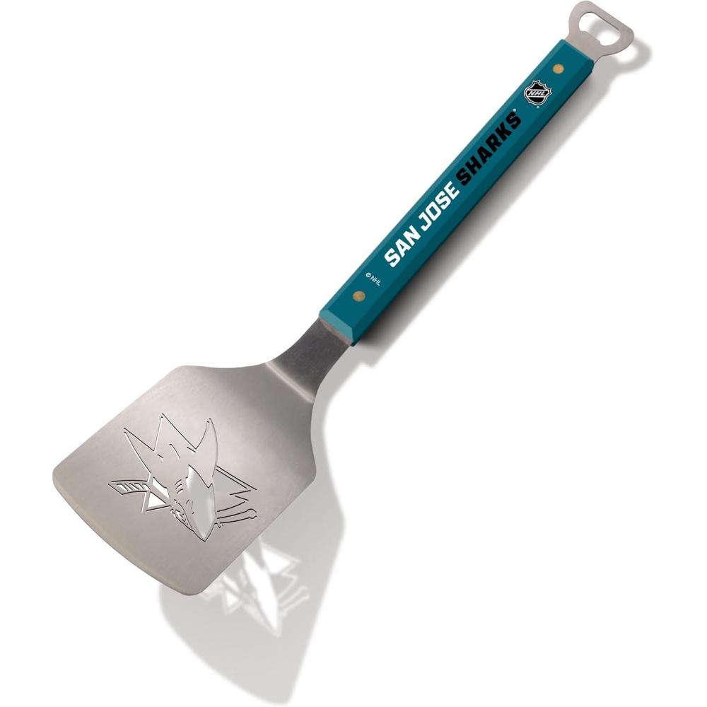 imageYouTheFan NHL Spirit Series Sportula Stainless Steel Grilling SpatulaSan Jose Sharks