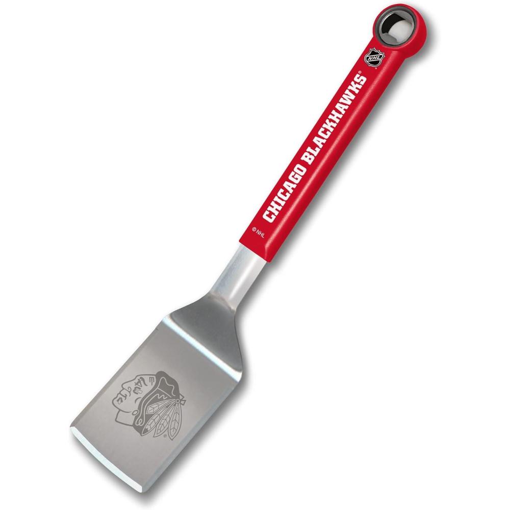 imageYouTheFan NHL Stainless Steel BBQ Spatula with Bottle OpenerChicago Blackhawks