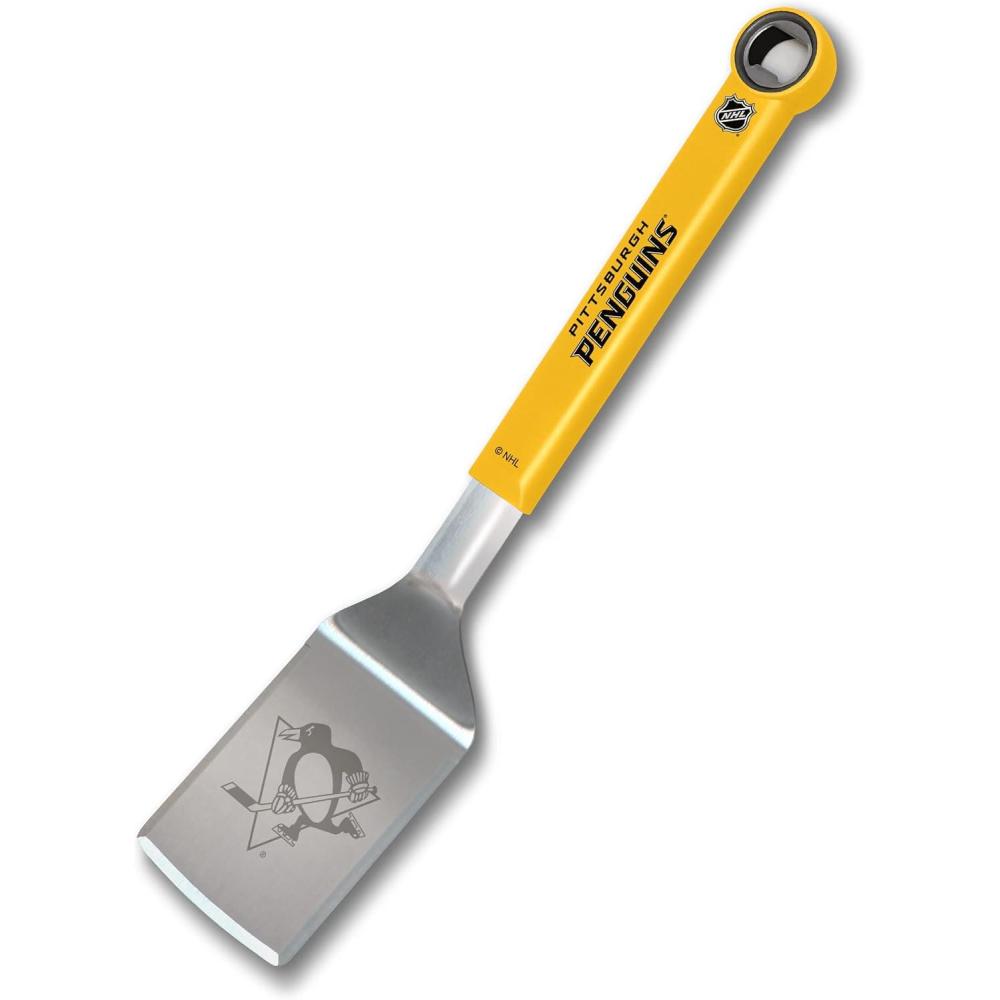 imageYouTheFan NHL Stainless Steel BBQ Spatula with Bottle OpenerPittsburgh Penguins
