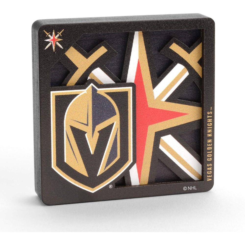 imageYouTheFan NHL Vegas Golden Knights 3D Logo Series Magnet 225quot X 225quot