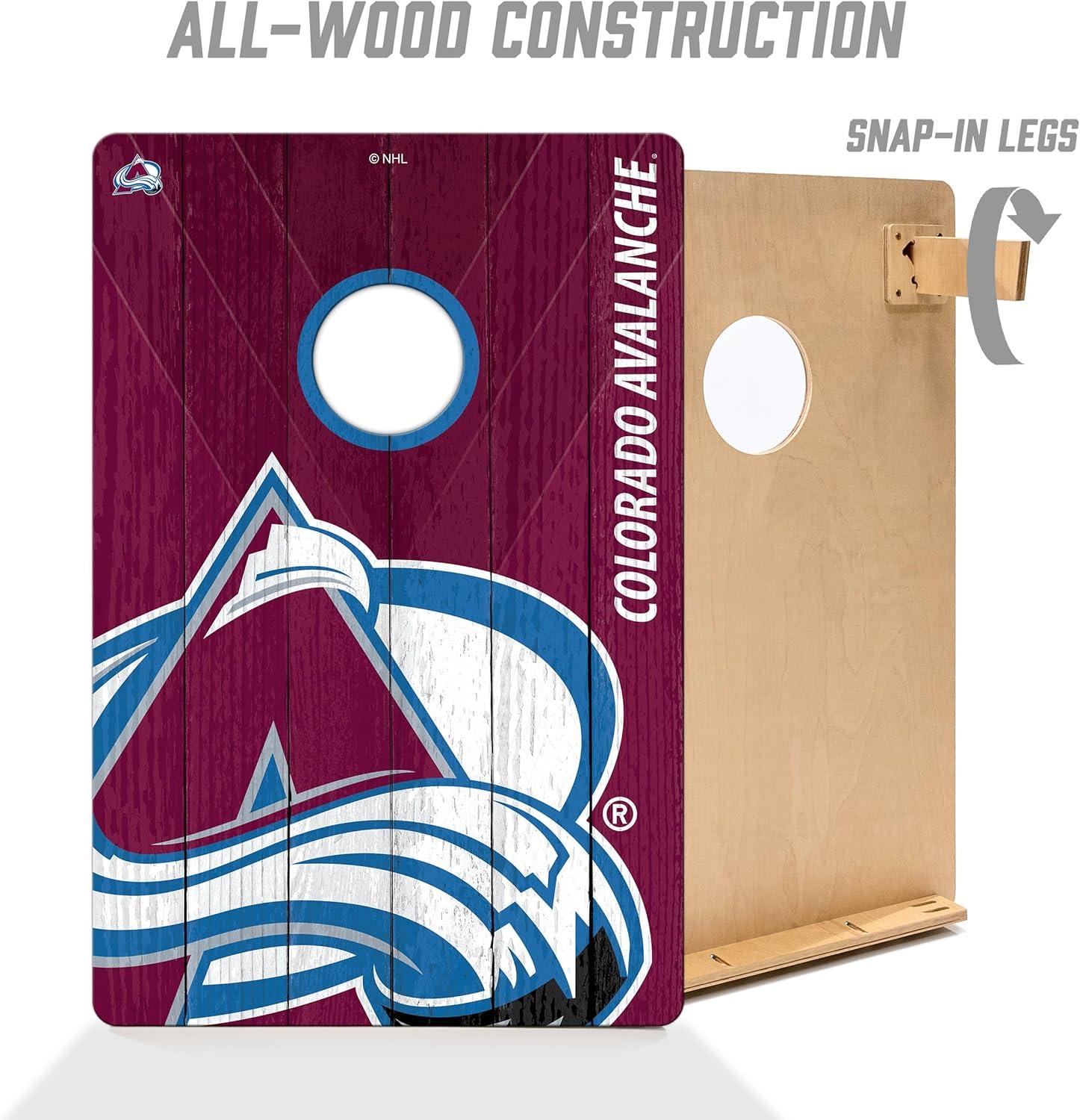 imageYouTheFan NHL 2 x 3 Wood Cornhole Game with Logo BagsColorado Avalanche