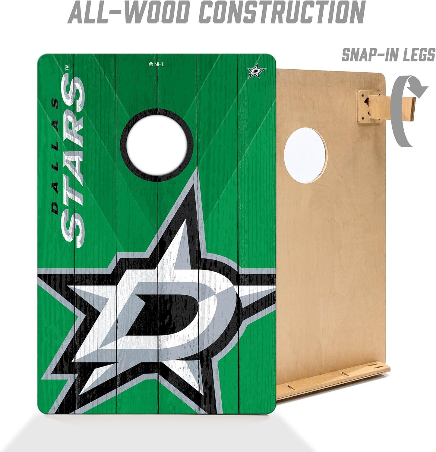 imageYouTheFan NHL 2 x 3 Wood Cornhole Game with Logo BagsDallas Stars