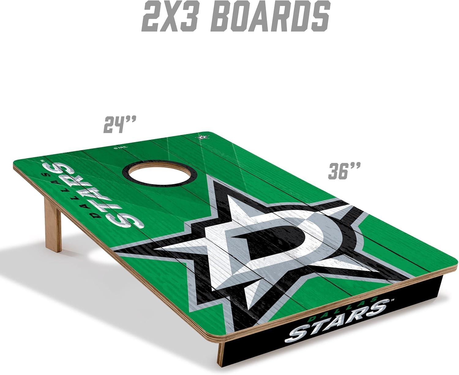 imageYouTheFan NHL 2 x 3 Wood Cornhole Game with Logo BagsDallas Stars
