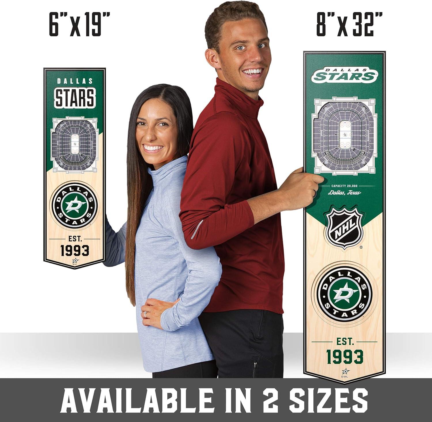 imageYouTheFan NHL Boston Bruins 3D Stadium 8x32 Banner TD GardenDallas Stars