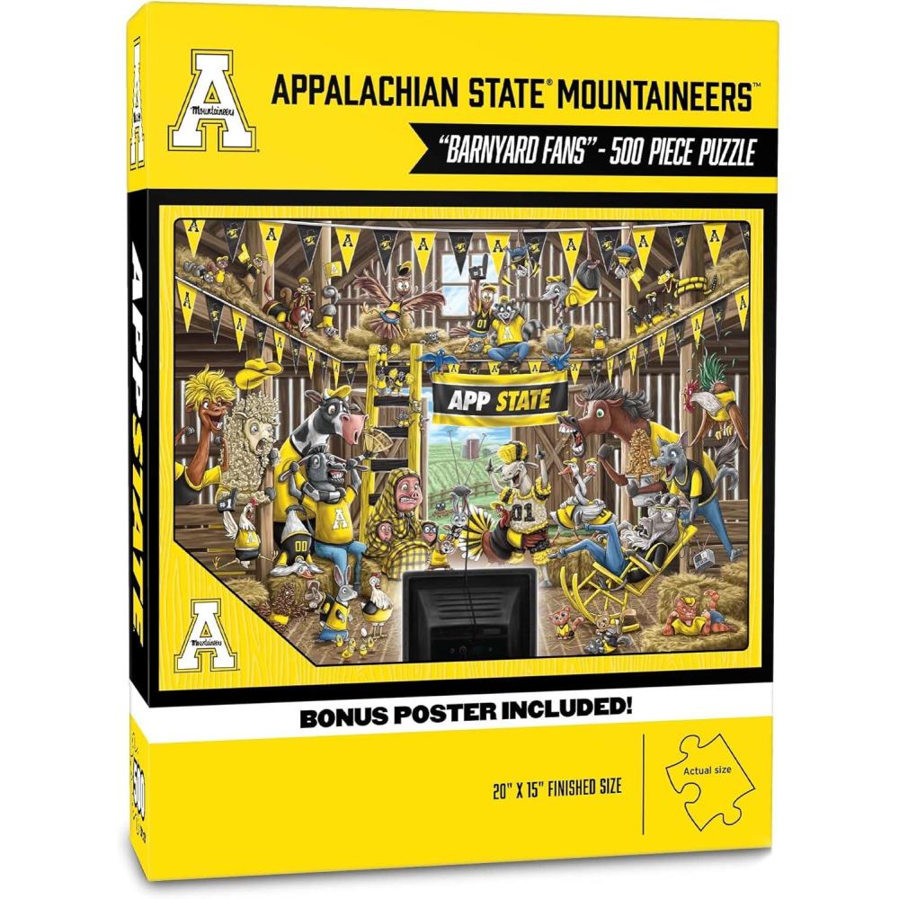 imageYouTheFan NCAA Illinois Fighting Illini Barnyard Fans 500pc Puzzle 15quot x 20quotAppalachian State Mountaineers