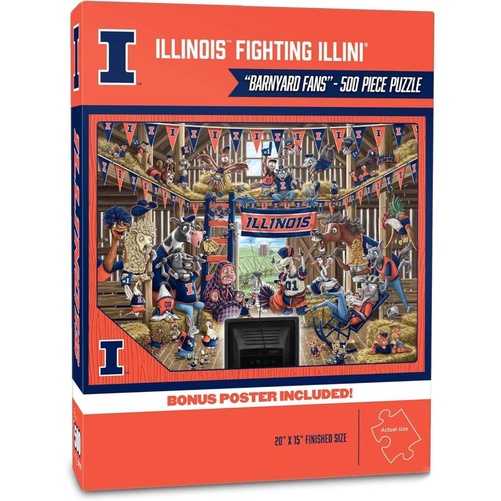 imageYouTheFan NCAA Illinois Fighting Illini Barnyard Fans 500pc Puzzle 15quot x 20quotIllinois Fighting Illini