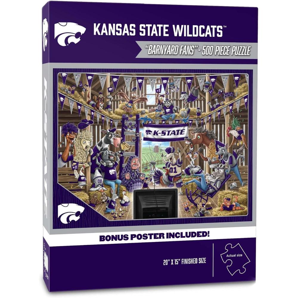 imageYouTheFan NCAA Illinois Fighting Illini Barnyard Fans 500pc Puzzle 15quot x 20quotKansas State Wildcats