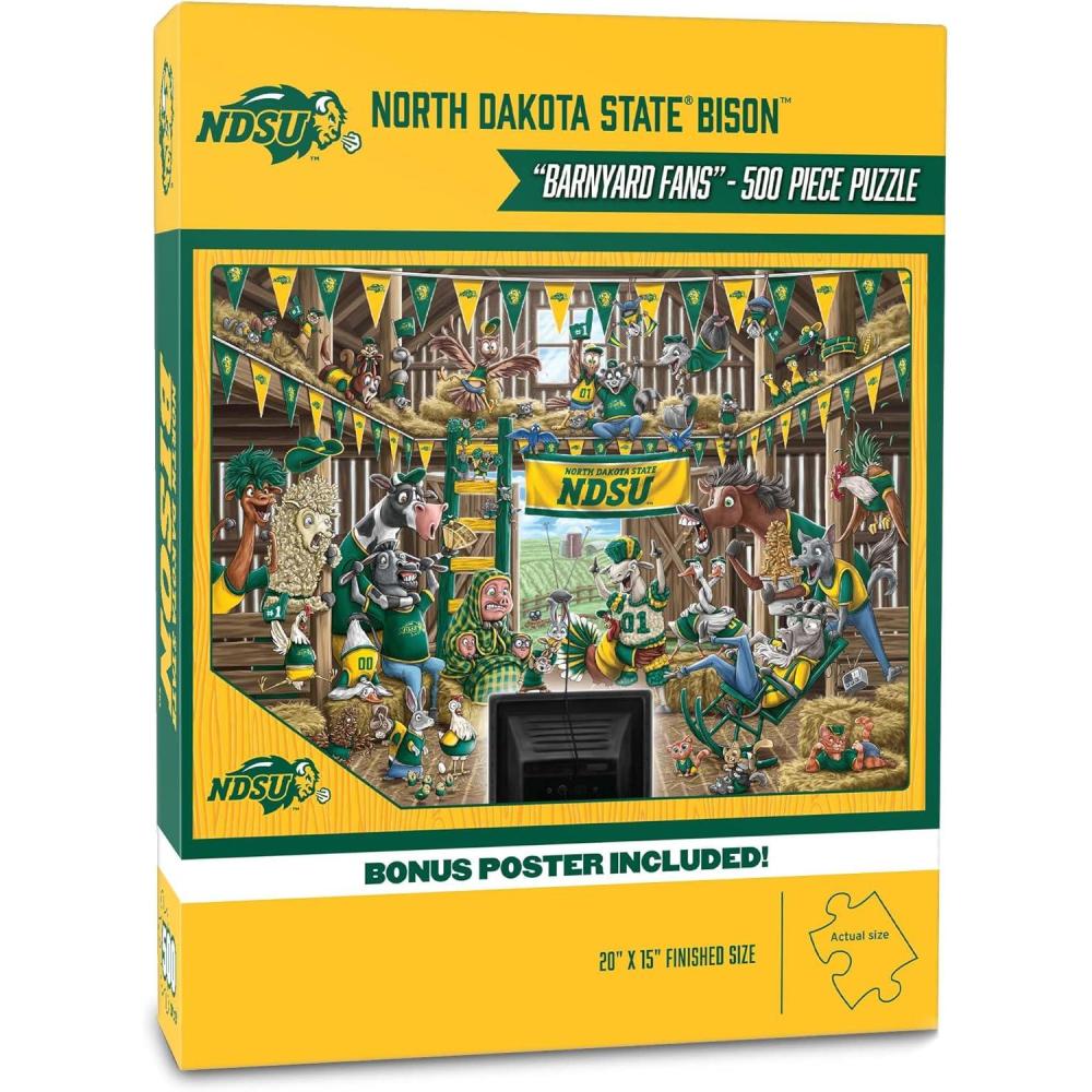 imageYouTheFan NCAA Illinois Fighting Illini Barnyard Fans 500pc Puzzle 15quot x 20quotNorth Dakota State Bison