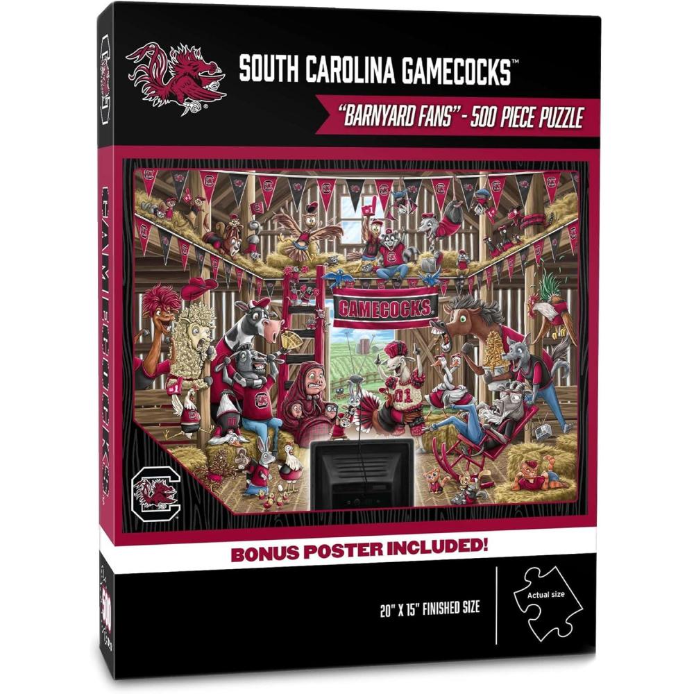 imageYouTheFan NCAA Illinois Fighting Illini Barnyard Fans 500pc Puzzle 15quot x 20quotSouth Carolina Gamecocks