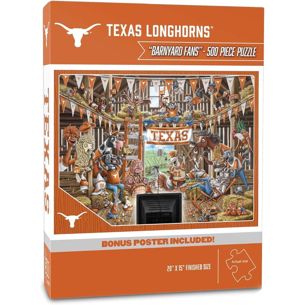 imageYouTheFan NCAA Illinois Fighting Illini Barnyard Fans 500pc Puzzle 15quot x 20quotTexas Longhorns