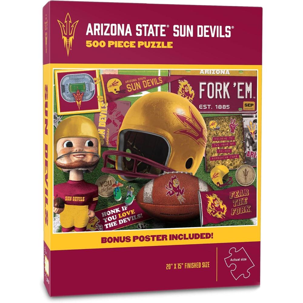 imageYouTheFan NCAA Oklahoma Sooners Retro Series 500pc Puzzle 15quot x 20quotArizona State Sun Devils
