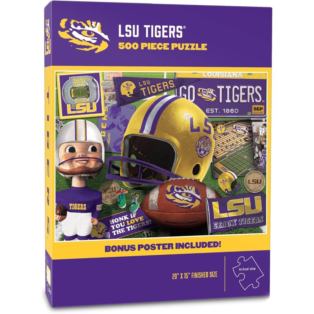 imageYouTheFan NCAA Oklahoma Sooners Retro Series 500pc Puzzle 15quot x 20quotLouisiana State University Tigers