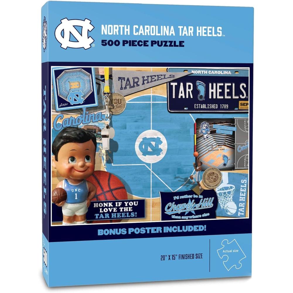 imageYouTheFan NCAA Oklahoma Sooners Retro Series 500pc Puzzle 15quot x 20quotNorth Carolina Tar Heels